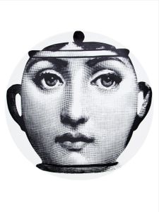 Fornasetti face print plate - Blanc