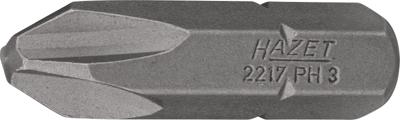 HAZET Bit 2217-PH3 · 5/16 inch (8 mm) zeskant massief · Kruiskop profiel PH · SW PH3