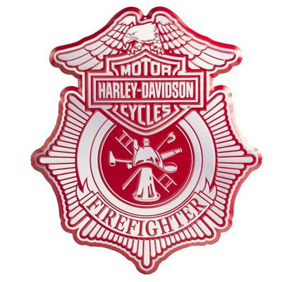 Harley-Davidson - Firefighter Metal Bord (35 x 40 cm)