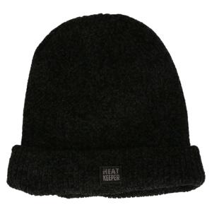 Thermo muts/beanie - zwart/donkergrijs - voor volwassenen - one size