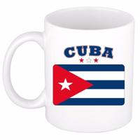 Koffie mok met vlag Cuba - drinkbeker - Cubaanse vlag - 300 ml - supporters