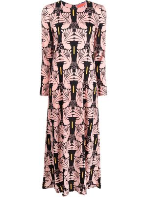 La DoubleJ robe longue à imprimé graphique - Rose