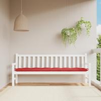 VidaXL Tuinbankkussen 200x50x7 cm stof rood