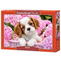 Castorland legpuzzel pup in pink flowers 500 stukjes - thumbnail