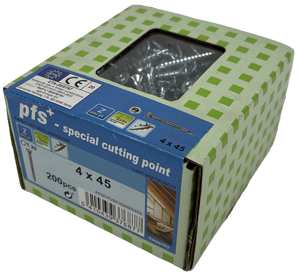 pgb-Europe PFS+ | Spaanplaatschroef PFS+ VZK-T Ø 4,0x45 Zn - 200 stuks - PFWVTV001004000453