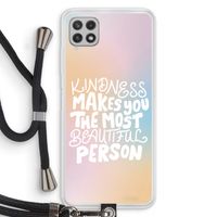 The prettiest: Samsung Galaxy A22 4G Transparant Hoesje met koord