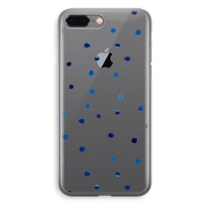 Blauwe stippen: iPhone 8 Plus Transparant Hoesje