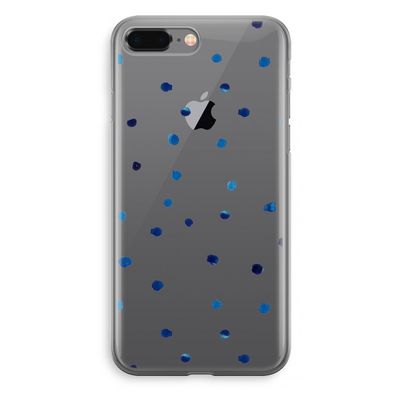 Blauwe stippen: iPhone 8 Plus Transparant Hoesje