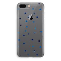 Blauwe stippen: iPhone 8 Plus Transparant Hoesje