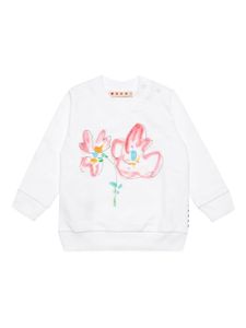 Marni Kids sweat à motif floral imprimé - Blanc