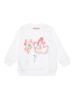 Marni Kids sweat à motif floral imprimé - Blanc - thumbnail