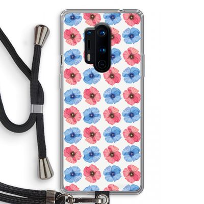 Klaproosjes: OnePlus 8 Pro Transparant Hoesje met koord