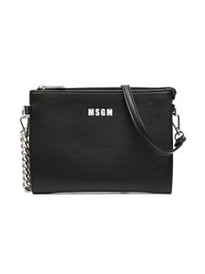 MSGM Kids pochette zippée à logo imprimé - Noir