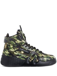 Giuseppe Zanotti baskets montantes Talon à motif camouflage - Vert