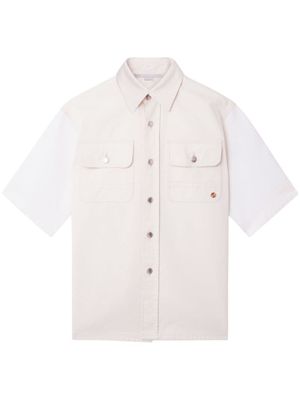 Stella McCartney chemise en jean Utility à manches courtes - Tons neutres