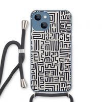 Moroccan Print: iPhone 13 mini Transparant Hoesje met koord