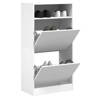 VidaXL Schoenenkast 60x34x116 cm bewerkt hout wit