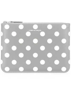 Comme Des Garçons Wallet pochette à pois - Gris