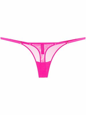Maison Close string à effet de transparence - Rose