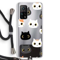Katten: Xiaomi Mi 10T 5G Transparant Hoesje met koord Katten: Xiaomi Mi 10T 5G Transparant Hoesje met koord