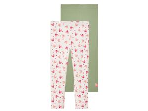 lupilu 2 kinder leggings (groen/roze, 86/92)