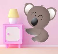 Sticker kinderkamer vrolijke jonge koala - thumbnail