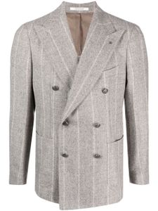 Tagliatore blazer croisé à rayures - Gris