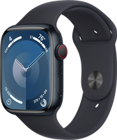 Apple Watch Series 9 45 mm Digitaal 396 x 484 Pixels Touchscreen 4G Zwart Wifi GPS - thumbnail