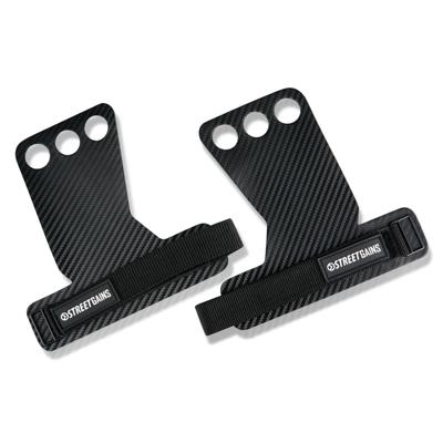 StreetGains® Carbon Fiber Palm Grips Maat S - Handbeschermers voor Calisthenics, Crossfit & Fitness - Verstelbare Grip Pads voor Optimale Steun & Bescherming