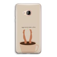 Aggressively drinks coffee: HTC U Play Transparant Hoesje