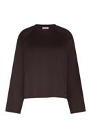 Djoeke scuba sweater - espresso - 13292