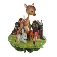 Wenskaart 3D Cute baby animals