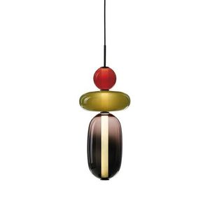 Bomma Pebbles Small Hanglamp - Configuratie 2 - Zwart, groen - rood