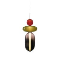 Bomma Pebbles Small Hanglamp - Configuratie 2 - Zwart, groen - rood