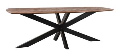 LABEL51 Deens Ovale Eettafel 'Zane' Espresso Mangohout, 160 x 100cm