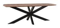 LABEL51 Deens Ovale Eettafel 'Zane' Espresso Mangohout, 160 x 100cm