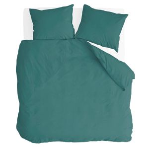 Byrklund Dekbedovertrek Go Velvet Groen-2-persoons (200 x 200/220 cm)