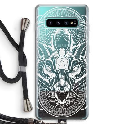 Oh Deer: Samsung Galaxy S10 Plus Transparant Hoesje met koord