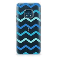 Nokia XR20 | TPU bumper | Zigzag Blauw