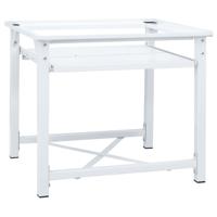 VidaXL Wasmachineverhoger met uittrekbaar schap wit