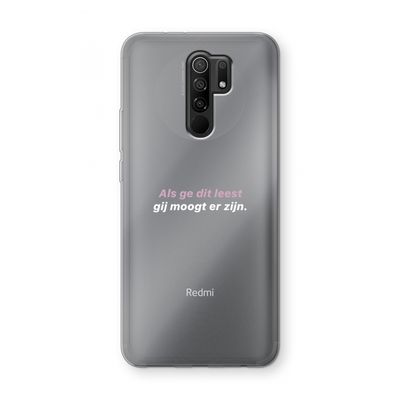 gij moogt er zijn: Xiaomi Redmi 9 Transparant Hoesje