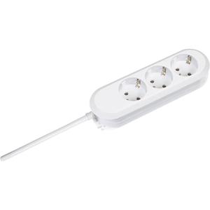 Bachmann 3x Schuko H05VV-F 3G 1.50mm² 16A/3680W 5m power uitbreiding 3 AC-uitgang(en) Wit