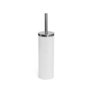 MSV Toiletborstel in houder/wc-borstel - metaal - ivoor wit - 38 cm - Toiletborstels