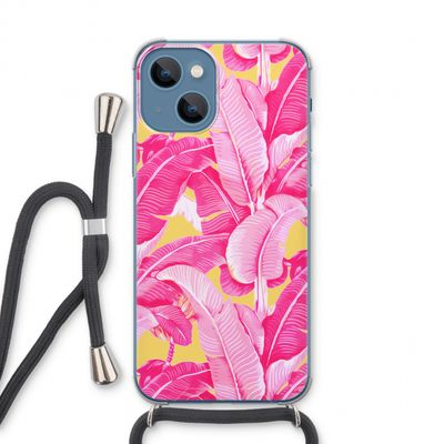 Pink Banana: iPhone 13 Transparant Hoesje met koord