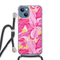 Pink Banana: iPhone 13 Transparant Hoesje met koord