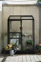 Royal Well muurkas Emma 1 met veiligheidsglas en fundering - zwart - tuinkas