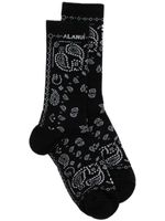 Alanui chaussettes à Bandana - Noir