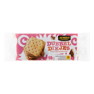 Jumbo Dubbeldikjes Choco Tarwebiscuits 250 g bij Jumbo