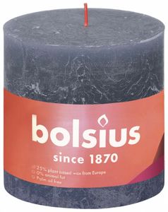 Bolsius shine rustiekkaars 100/100 twilight blue