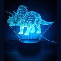 3D LED LAMP - DINOSAURUS - TRICIRAPTOR - thumbnail